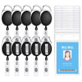 Amazon Hot Sale Retractable Badge Reel With Carabiner Clip And Heavy Duty Id Card Holders Keychain